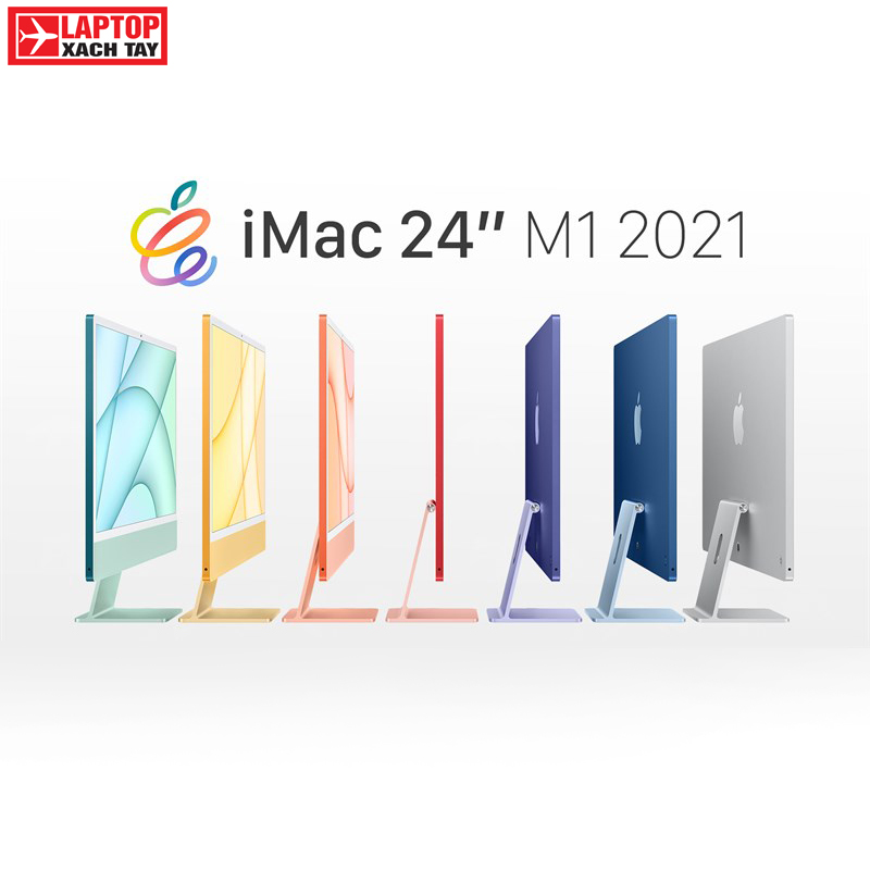 Apple iMAC 24 inch 2021 M1 8 CPU-7 GPU RAM 8GB SSD 256GB (Blue/Green/Orange/Purple/Pink)